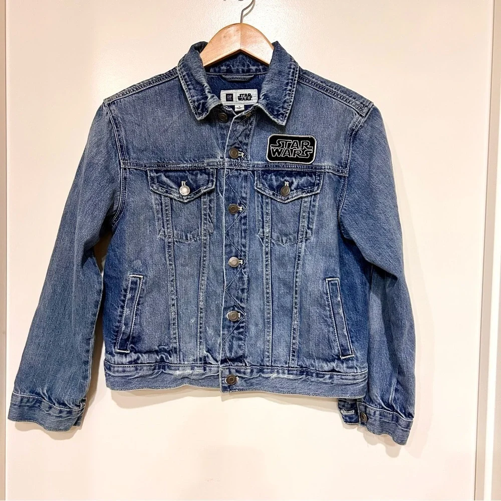 Rare Limited Release Star Wars Kids Denim Jacket by Gap size Husky XL